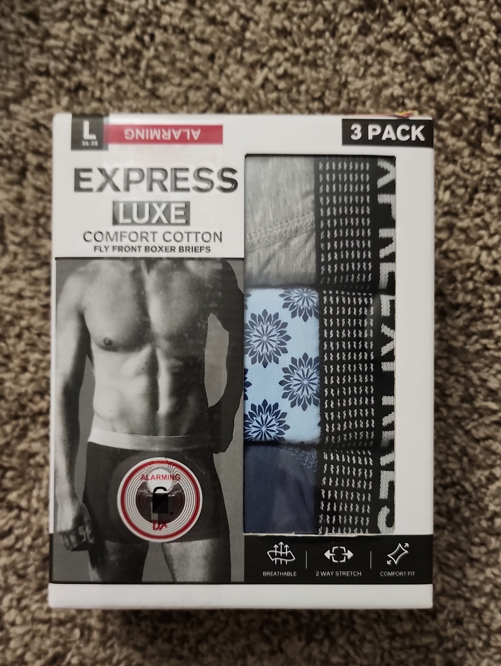 Express New Mens 3 Pack Boxer Briefs